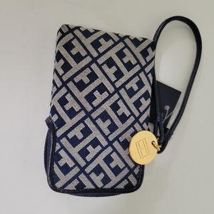 Tommy Hilfiger Black Logo Wristlet Wallet